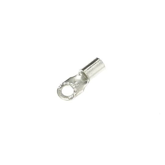 C10-8-SK Sta-Kon C Series Non-Insulated Ring Terminal, 12 to 10 AWG Conductor, 0.82 in L, Serrated Barrel, Copper, Metallic