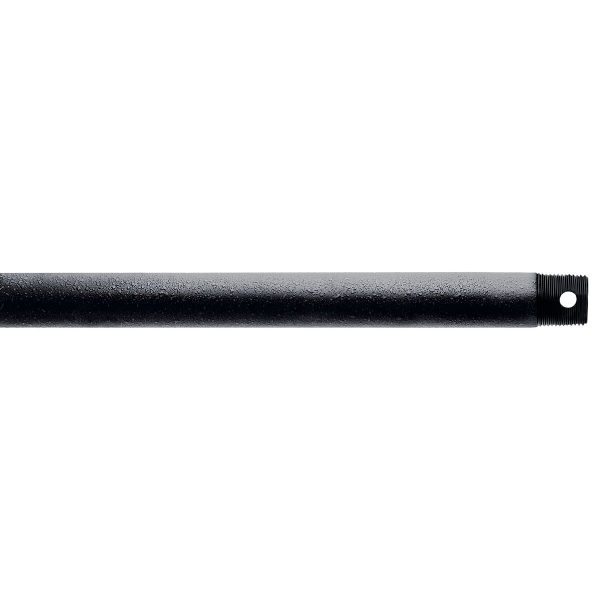 24 inch fan downrod (1 inch O.D.) suggested for 11 foot ceilings in Distressed Black