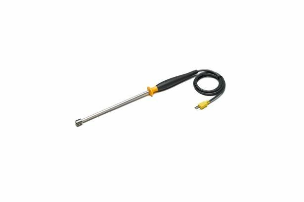 80PK-27 SureGrip Industrial Surface Temperature Probe, -127 to 600 deg C, 0.9 in Dia x 12-3/4 in L, 8 deg F, -196 to 32 deg F, 32 to 362 deg F, +/-1.2 % of 363 to 1112 deg F Accuracy, 12 in L Wire