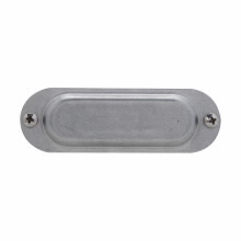 680 Condulet Form 8 Cover, 2 in Hub, For Use With Rigid Conduit, Sheet Steel, Electro-Galvanized/Aluminum Acrylic Painted