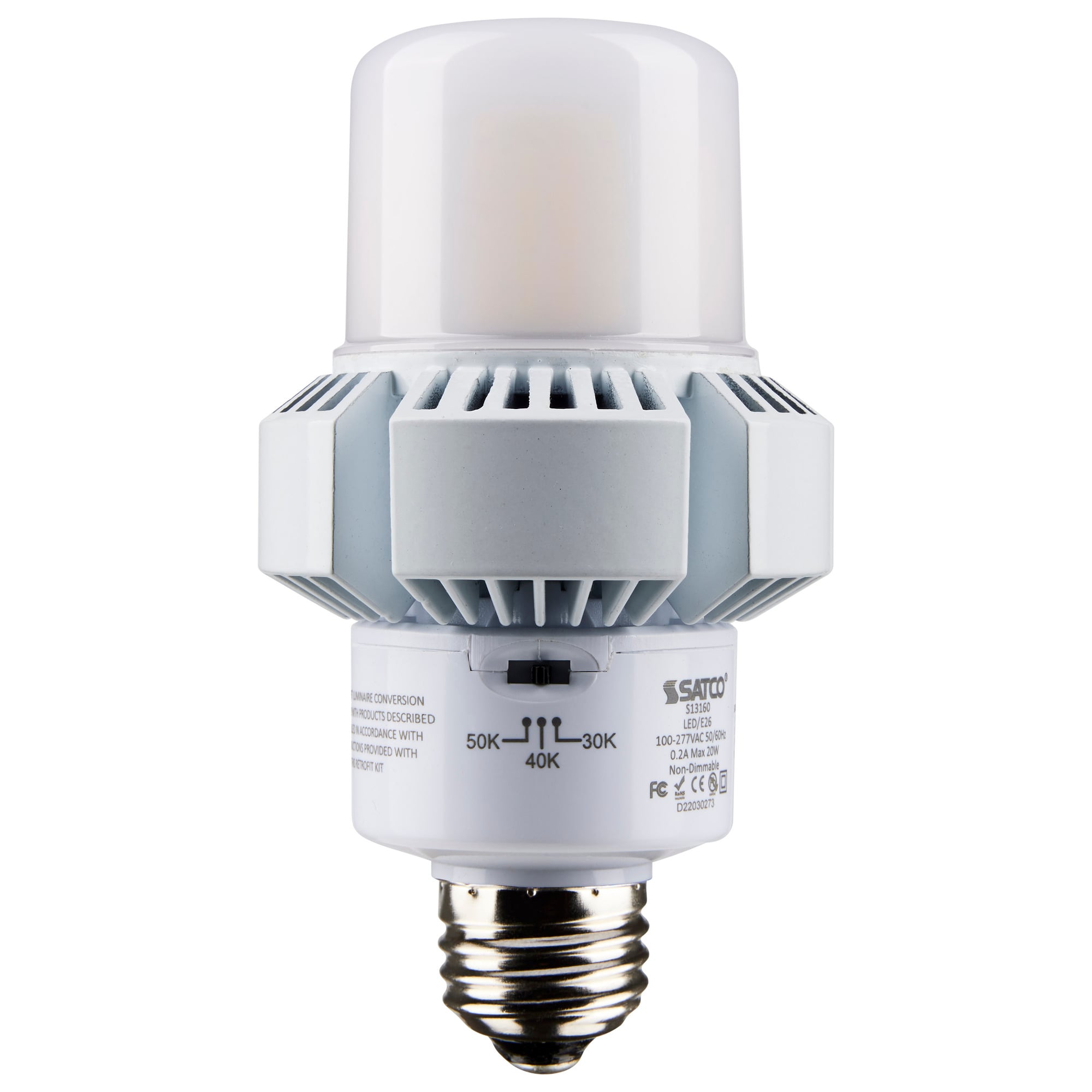 S13160 Hi-Pro Bulb, 20 W, 150 W Incandescent Equivalent, E26 Lamp Base, AP23 Shape, 2400, 2600, 2700 Lumens