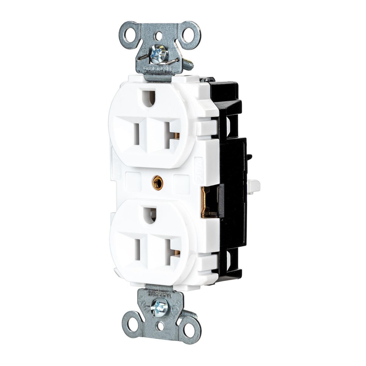 5362STW EdgeConnect Straight Blade Receptacle, 125 V, 20 A, 2 Poles, 3 Wires, White