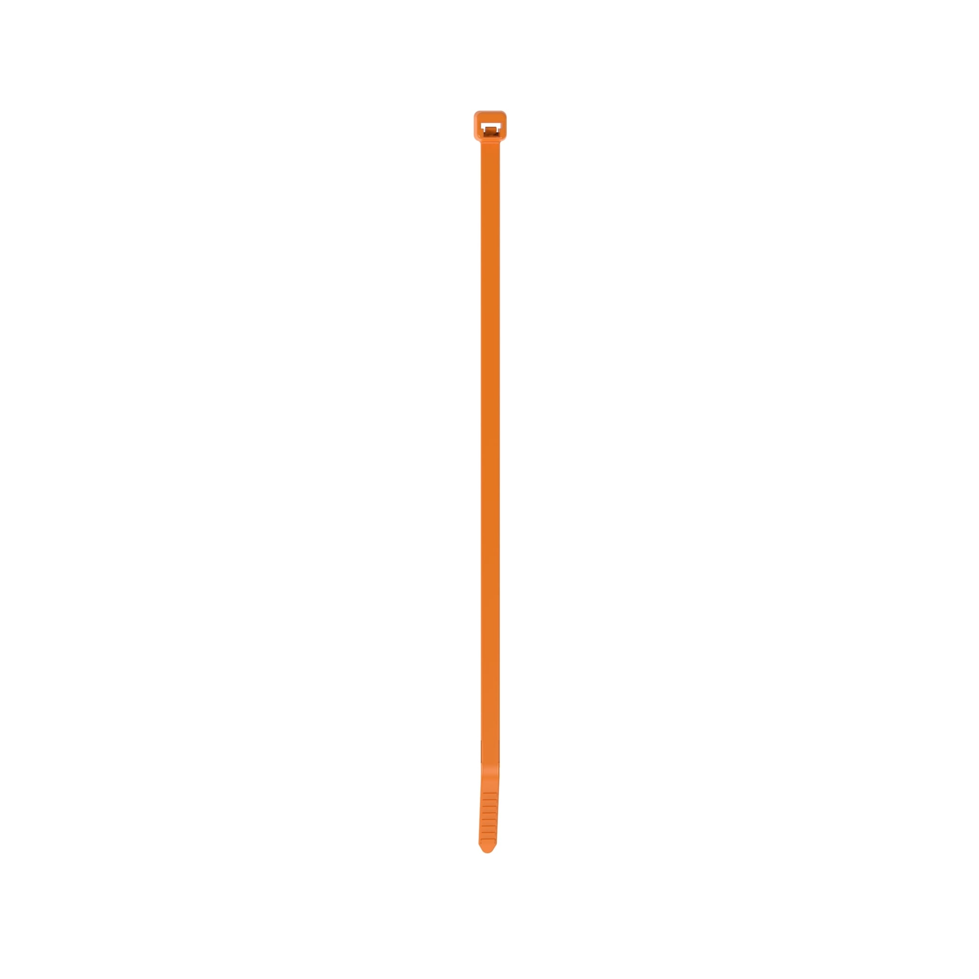 PLT2S-M3 Pan-Ty PLT Standard Cross Section Cable Tie, 7.4 in L x 0.19 in W x 0.06 in THK, Nylon 6.6, Orange
