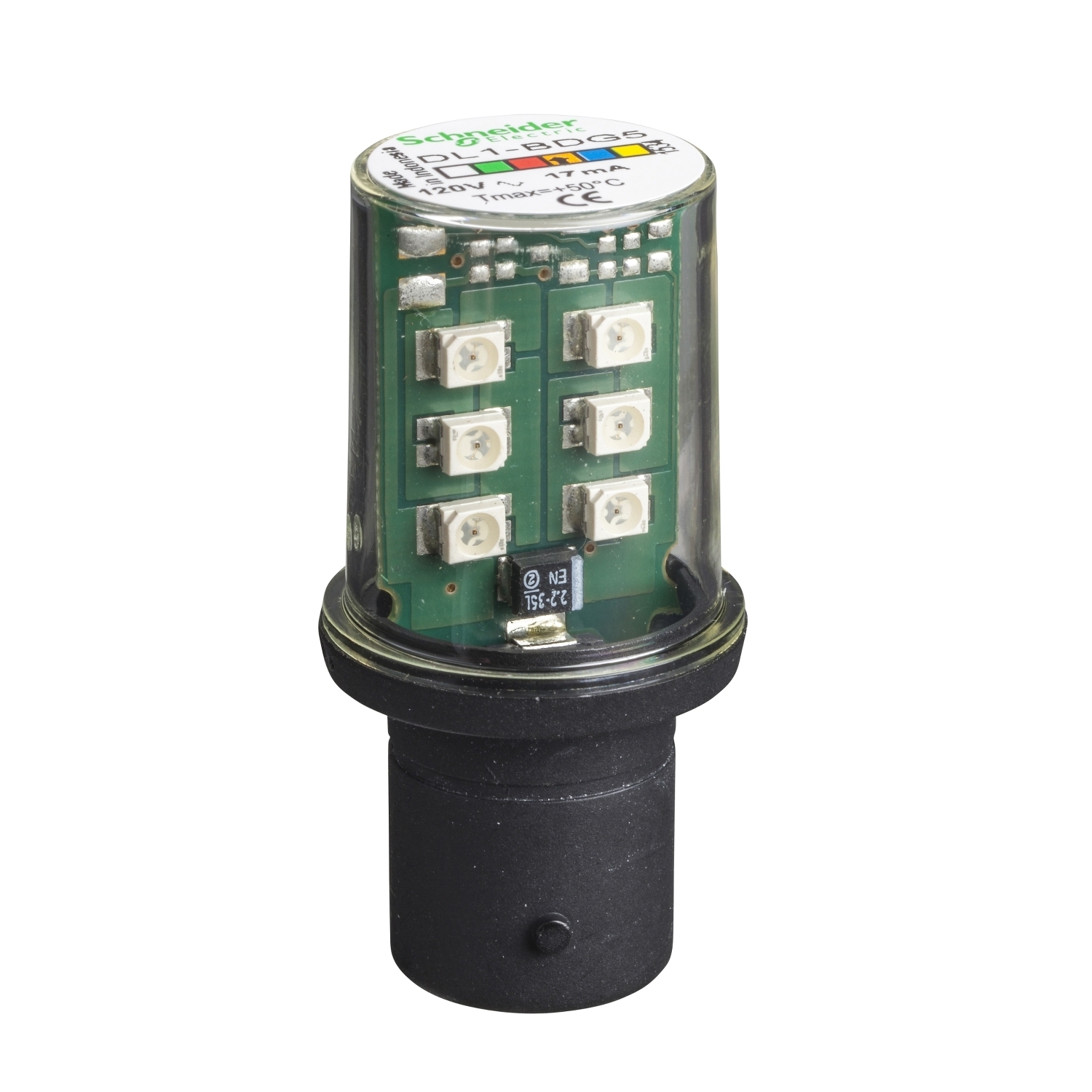 DL1BDG5 Harmony DL Series Protected Steady LED Bulb, BA15D LED Lamp
