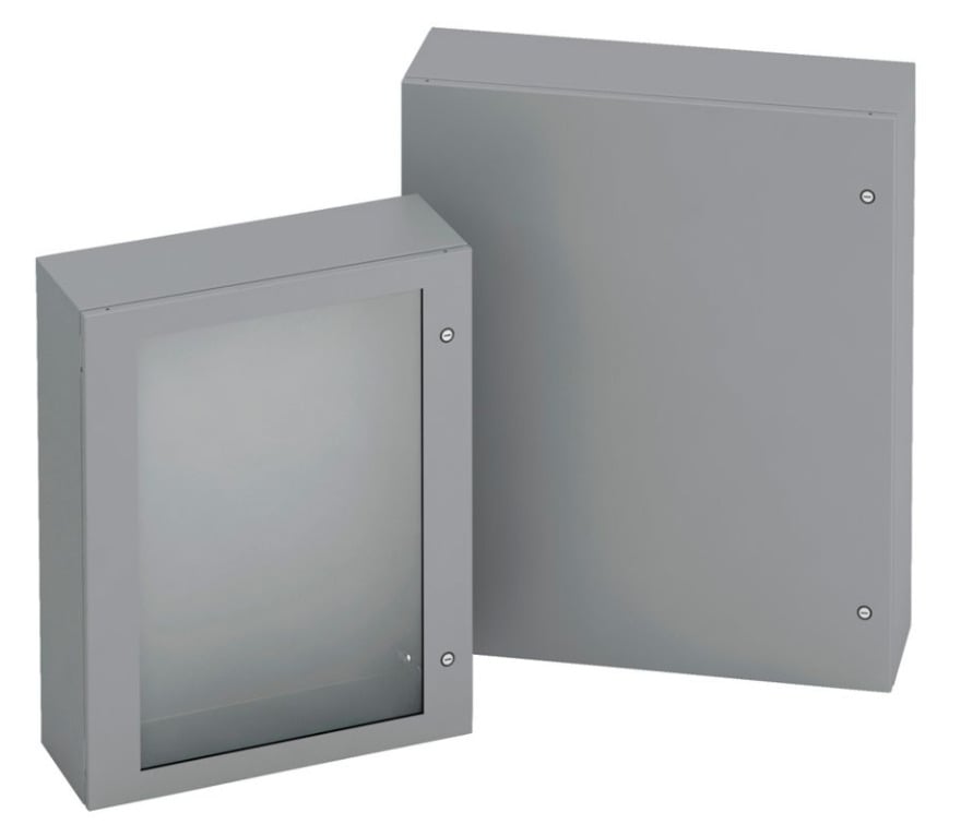 16128-SD Premier 1-Door Enclosure, 12 in W x 8 in D x 16 in H, NEMA 4/12 NEMA Rating, Carbon Steel