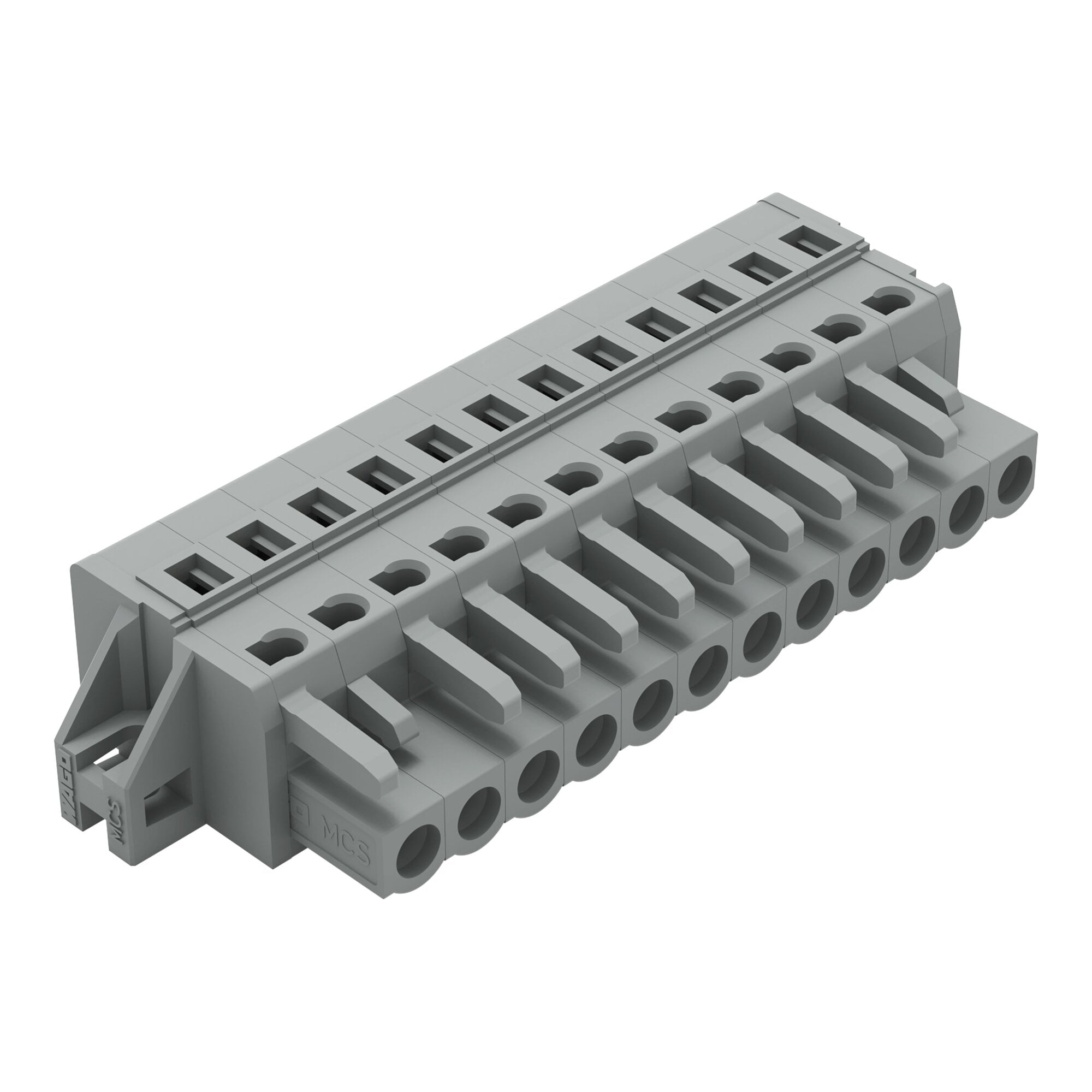 231-112/031-000 Operating Tool 1-Conductor Female Connector, 630 V, 16 A, 28 to 12 AWG Wire, 12 Poles, Panel Mount
