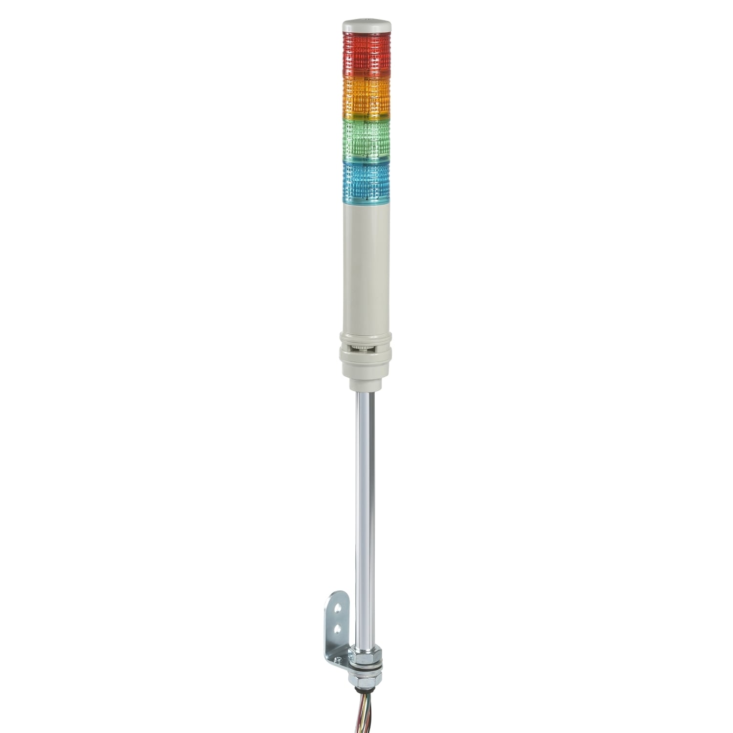 XVC4B45S Harmony XVC Series Completed Pre-Wired Monolithic Tower Light With Buzzer, 24 V, LED Lamp, 4 Lights, Blue/Green/Orange/Red