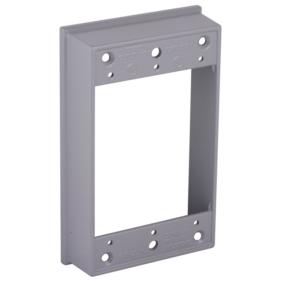 5406-0 Weatherproof Extension Ring, 1 Gang, 4-1/2 in L x 2-3/4 in W x 1 in D, Die Cast Aluminum
