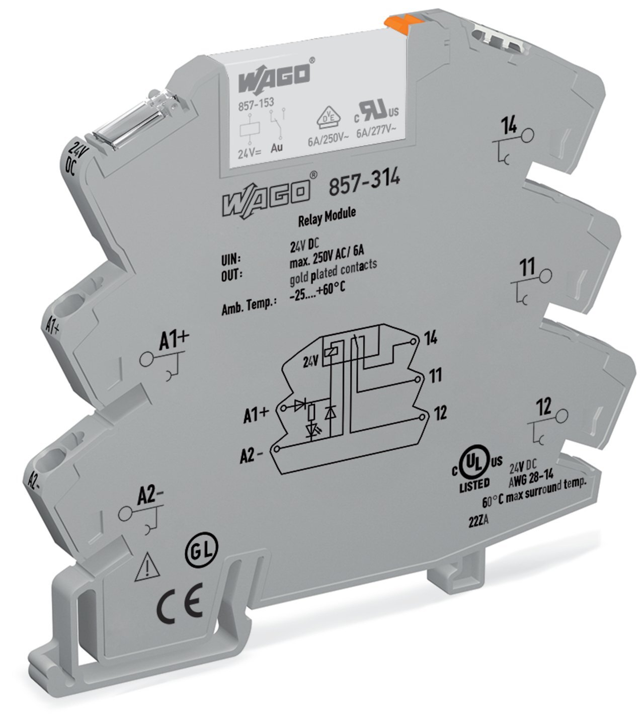 857-314 Relay Module, 24 V DC, 6 A