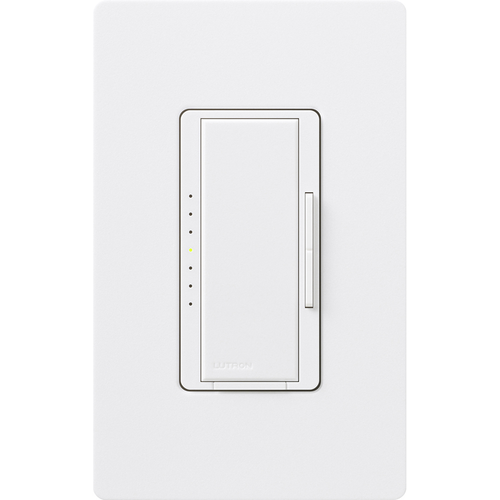 MSCELV-600M-SW Maestro ELV Dimmer Switch, 600W, 1 Pole/Multi-Location, Neutral Required, 120V, Snow