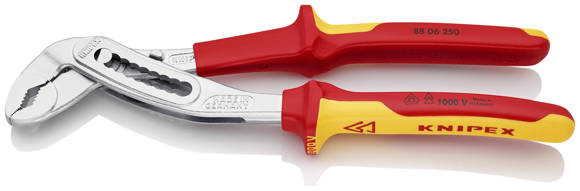 Alligator Water Pump Pliers-1000V Insulated, 10 in., Multi-Component, VDE