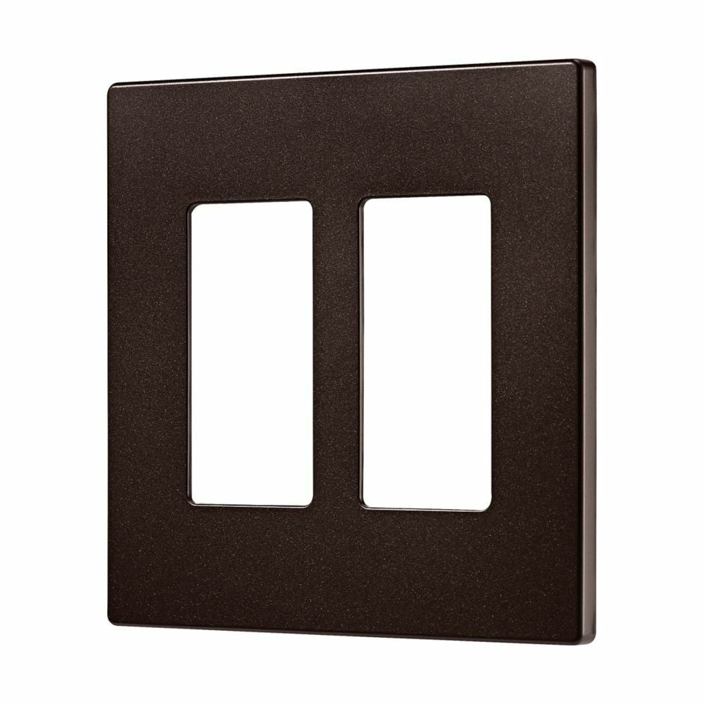 PJS262RB-SP-L Arrow Hart Commercial Specification Grade Mid Size Screwless Decorator Wall Plate, 2 Gangs, 4.94 in W x 4.87 in H, Polycarbonate, Oil Rubbed Bronze