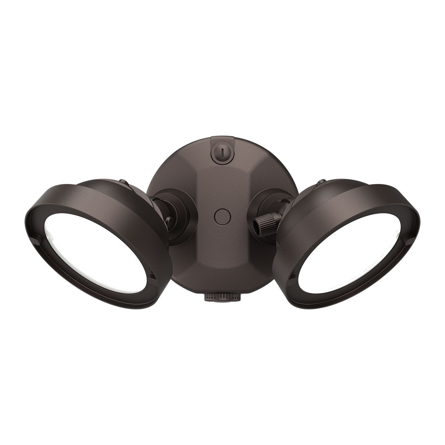 TGS2S402DRRB Halo Dusk-to-Dawn Sensor Round Twin Head Floodlight, LED Lamp, 21.6 W Fixture, 120 V AC, Bronze Housing