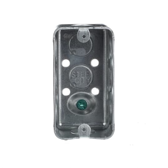 58361-12-CN Steel City Drawn Style Utility Box With Ground Screw, Steel, 13 cu-in Capacity, 1 Gangs, 1 Outlets, 10 Knockouts
