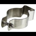Conduit Hanger, 16 GA thickness, Stainless Steel material, 2-1/2 in. pipe size, 1/4-20 x 1-1/2 in. bolt size