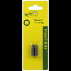 Insert Bit, #0 tip size, Square tip type, 1 in. overall length, 2 pieces, #4 screw size