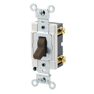 1221-S Grounding AC Quiet Toggle Switch, 120/277 V AC, 20 A, 800 W, 1000 VA Power Rating