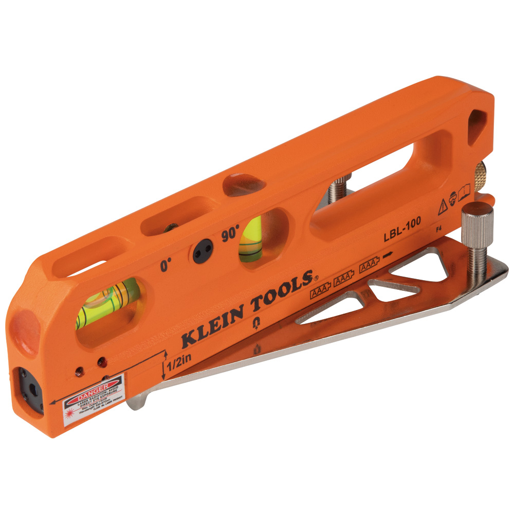 LBL100 Laser Level With Bubble Vial, 0.043 deg Vials, +/-0.02 in Spot at 39.4 in From Level Accuracy, 1 Beams, AAA Battery