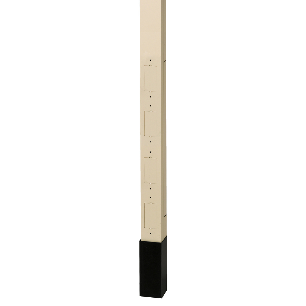 HBLPPO12AI Pre-Wired Three Service Pole, 12 ft 2 in L x 2.13 in W, Aluminum