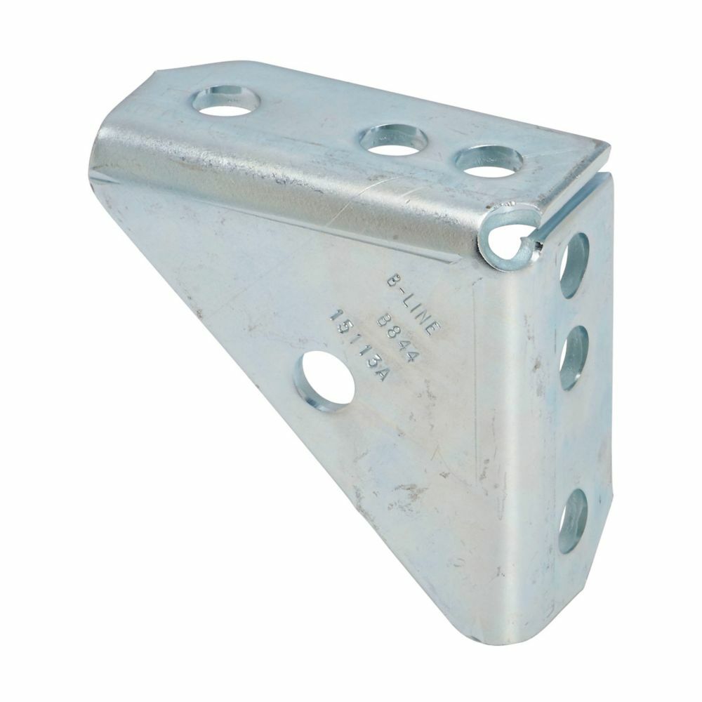 B844HDG 90 deg Universal Shelf Bracket, 4 in L x 1-7/8 in W x 7/32 in THK, Steel