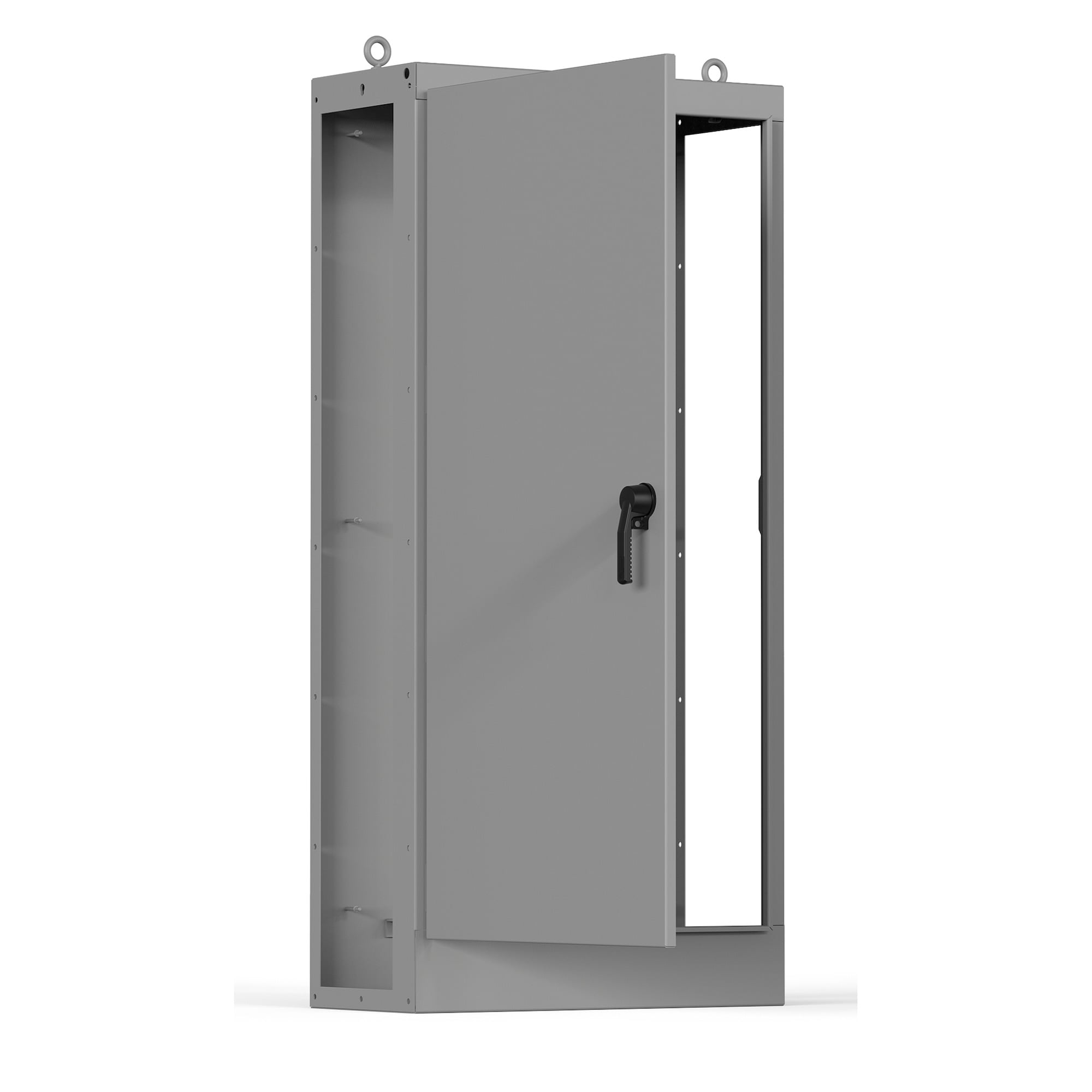 AU72X4018BLP 1-Door Both Sides Open Disconnect Modular Universal Enclosure, 40.24 in W x 18.11 in D x 72.13 in H, NEMA 3R/4/12 Rating, Mild Steel