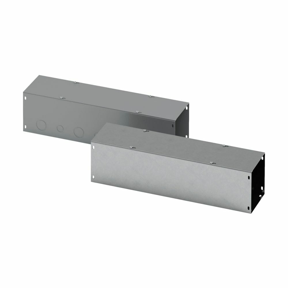 wireway, 6" height, 120" length, 4" width, G NK wireway, Thru holes, No knockouts, Screw cover, NEMA 1, Steel, Plated screws, ANSI 61 gray, 16 gauge