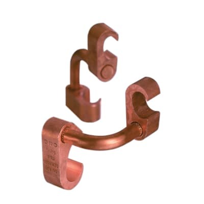 54895L Color-Keyed 90 deg Compression Ground Grid Connector, 250 to 500 kcmil Conductor, 5/8 to 3/4 in Rod, Copper