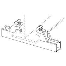 B213ZN I-Beam Clamp, 7/8 in W, 900 lb Load, Malleable Iron
