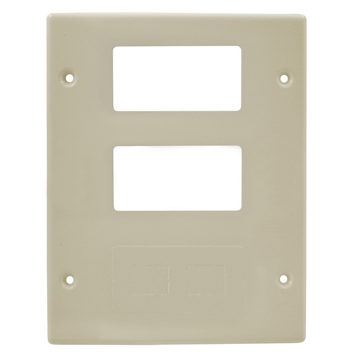 HBL6747RRFIV HBL6750 3-Gang 2-Decorator Removable Standard Cover Plate, For Use With HBL6750 Series Metal Raceway, Rolled Steel, Ivory