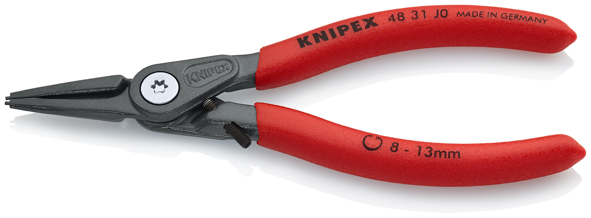 Internal Precision Snap Ring Pliers-Limiter, 5 1/2 in., Non-slip plastic, 1/32 in. Tips