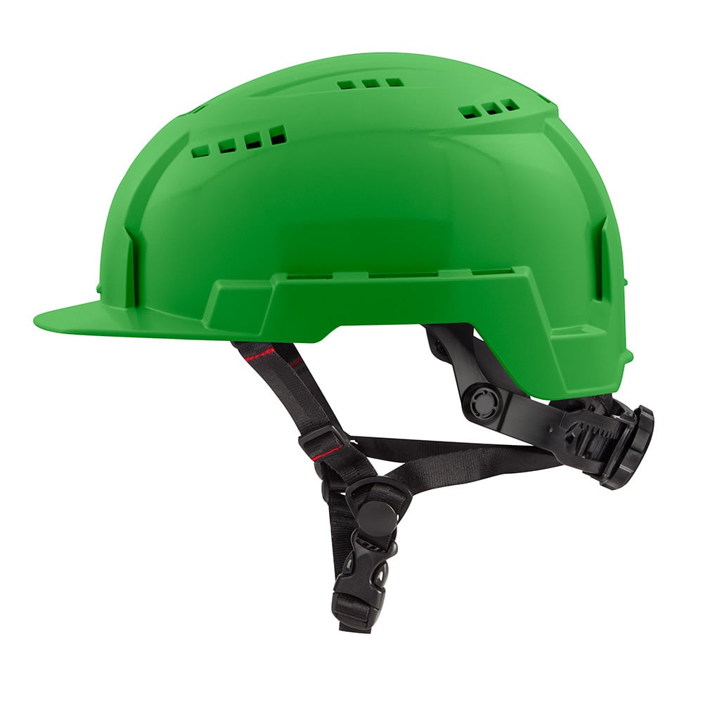 48-73-1326 Adjustable Front Brim Safety Helmet, LEXAN Polycarbonate, Padded Suspension, ANSI Electrical Class Rating: Class C, ANSI Impact Rating: Type II, Swing Wheel Ratchet Adjustment