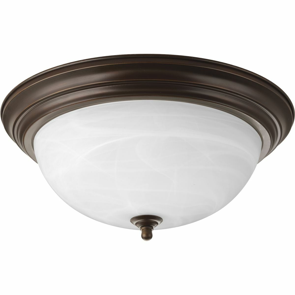 P3926-20 Melon Casual/Traditional Close-to-Ceiling Fixture, (3) A19 Lamp, 120 V AC, Antique Bronze/Brown Painted Housing
