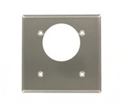 84022 Standard Size Traditional Wall Plate, 2 Gangs, 4.56 in W x 4.5 in H, Stainless Steel