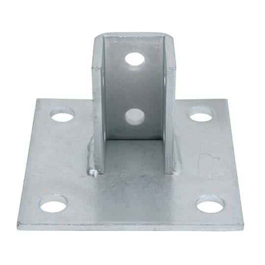 AP232SQ-HDG Superstrut Connector Post Base, Square Recess Channel Position, 3-1/2 in H Base, Steel