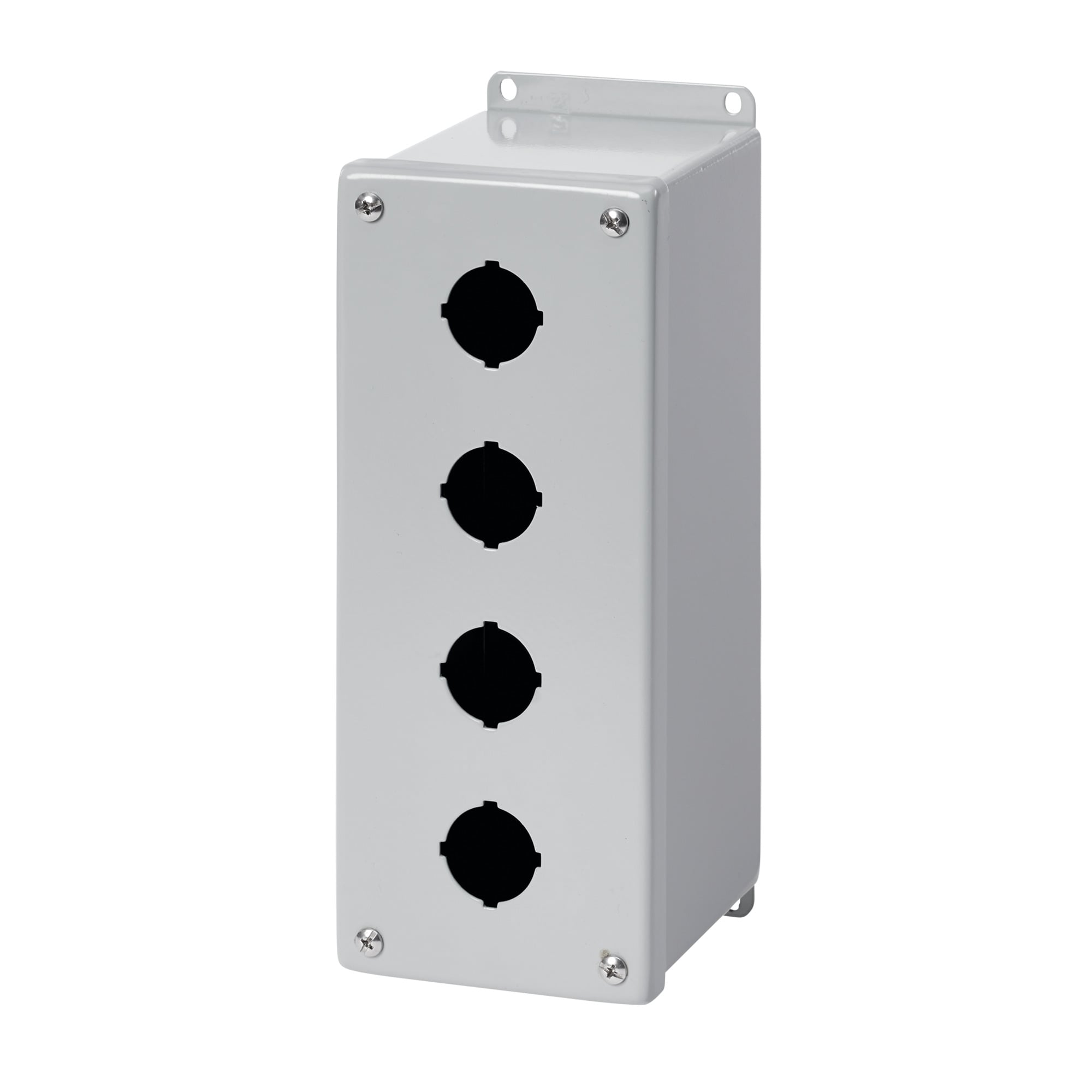 E1PBX4 PB1 Extra Deep Pushbutton Enclosure, 4 in L x 4 in W x 4-3/4 in D, NEMA 4/IP66 NEMA Rating, Steel