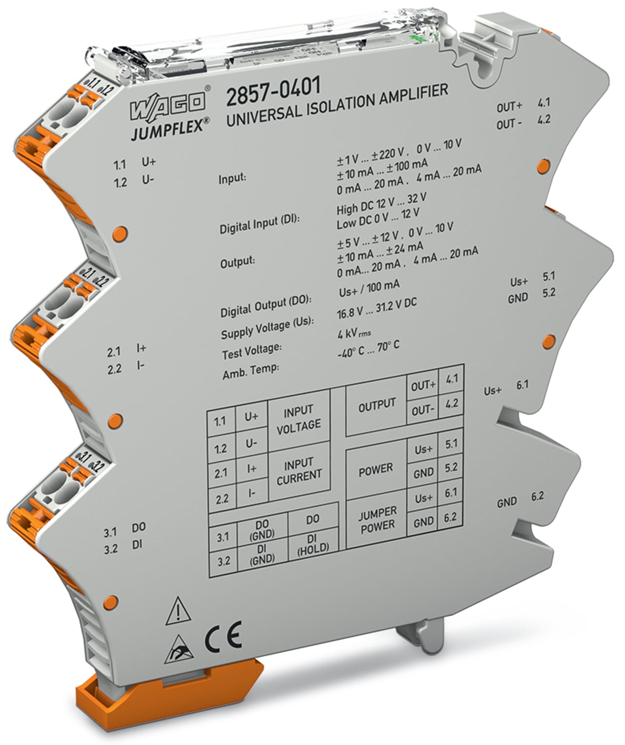 2857-401 Isolation Amplifier, 250 V Input