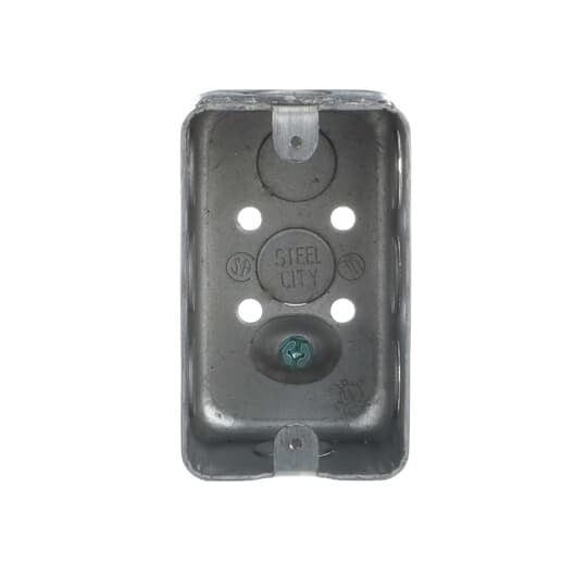 6837112CN Steel City Drawn Construction Utility Box With Ground Screw, Steel, 18.8 cu-in, 1 Gang, 1 Outlet, 10 Knockouts