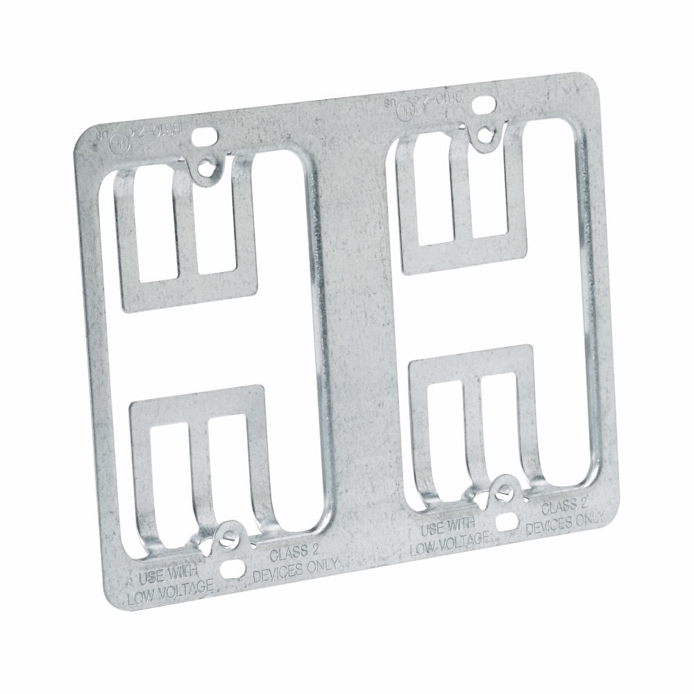 BB10-2 1-Gang Plate Mounting Bracket, For Use With Low Voltage Outlet, Fastened Mount, Steel
