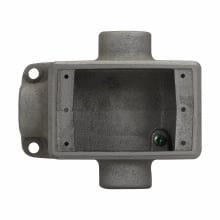 FDT2 Condulet Device Box, Feraloy Iron Alloy, 1 Gang, 3 Outlets, 2 Knockouts, 4-1/2 in W x 2-11/16 in D x 5-5/32 in H