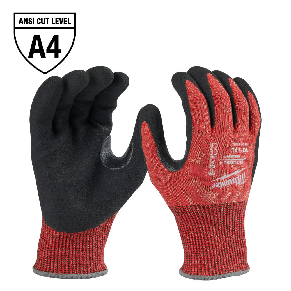 48-22-8948B Breathable Unisex Cut-Resistant Gloves, XL, Fabric/Nitrile/Polyethylene/Sandy Nitrile, Resists: Abrasion, Cut, Puncture and Tear, ANSI Cut-Resistance Level: A4, ANSI Puncture-Resistance Level: A3