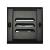FPHBK FP Series Horizontal Faceplate, For Use With STP-10-120-WH LED Step Light, Stamped Aluminum, Black