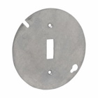 Eaton Crouse-Hinds series Octagon Box Cover, 4", Round, Steel, Flat, for toggle switch