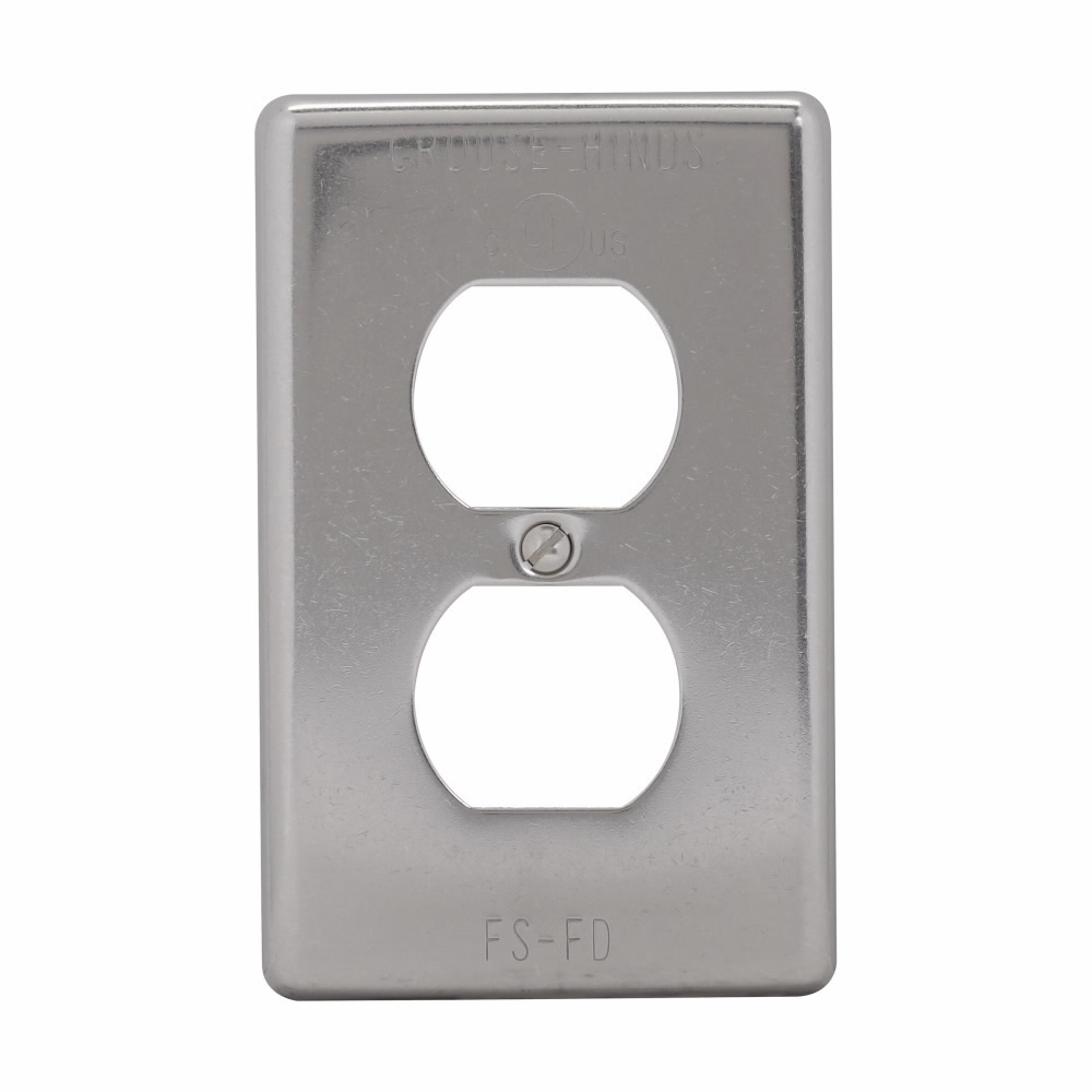 DS7000RF Condulet DS Series Receptacle Formed Cover With Gasket, Stainless Steel