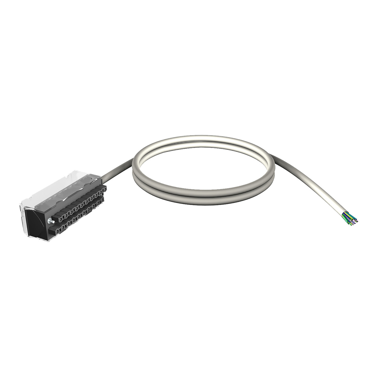 BMXFTW301S Shielded Preformed Cord Set, 3 m L Cable, For Use With Modicon X80 I/O Platform BMXAMI0410 Analog Input Module, BMXAMM0600 Mixed Analog I/O Module, BMXAMO0210 Isolated Analog Output Module