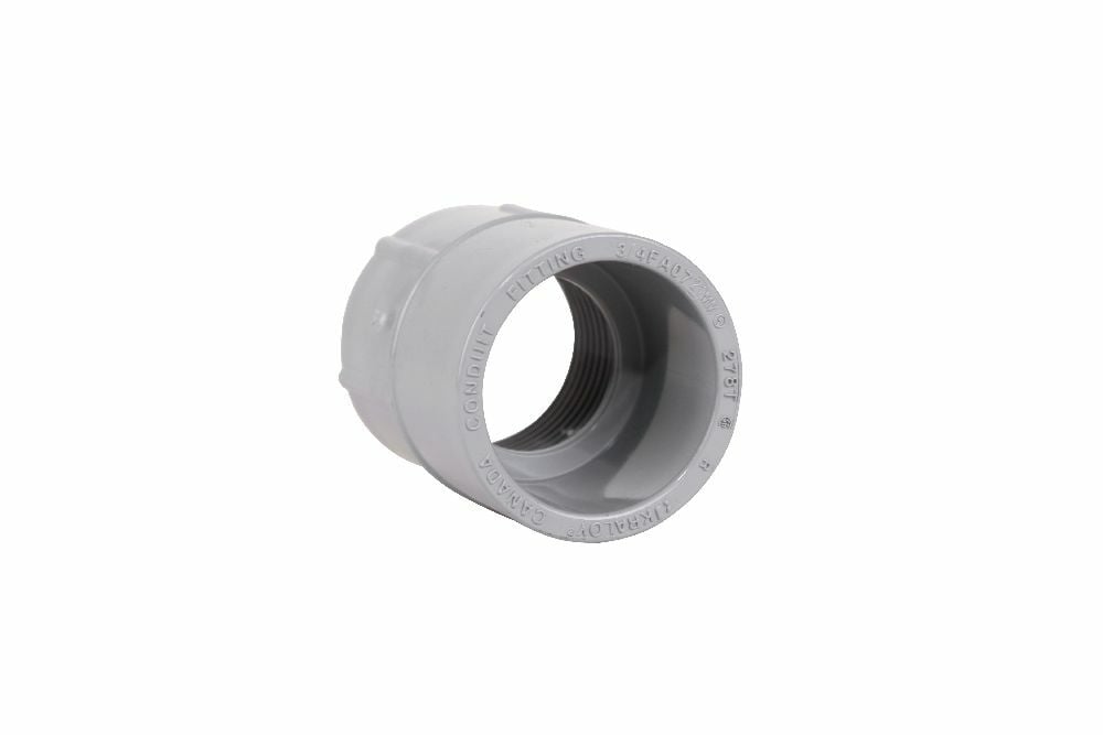 078071 Female 19 Conduit Adapter, 3/4 in, PVC