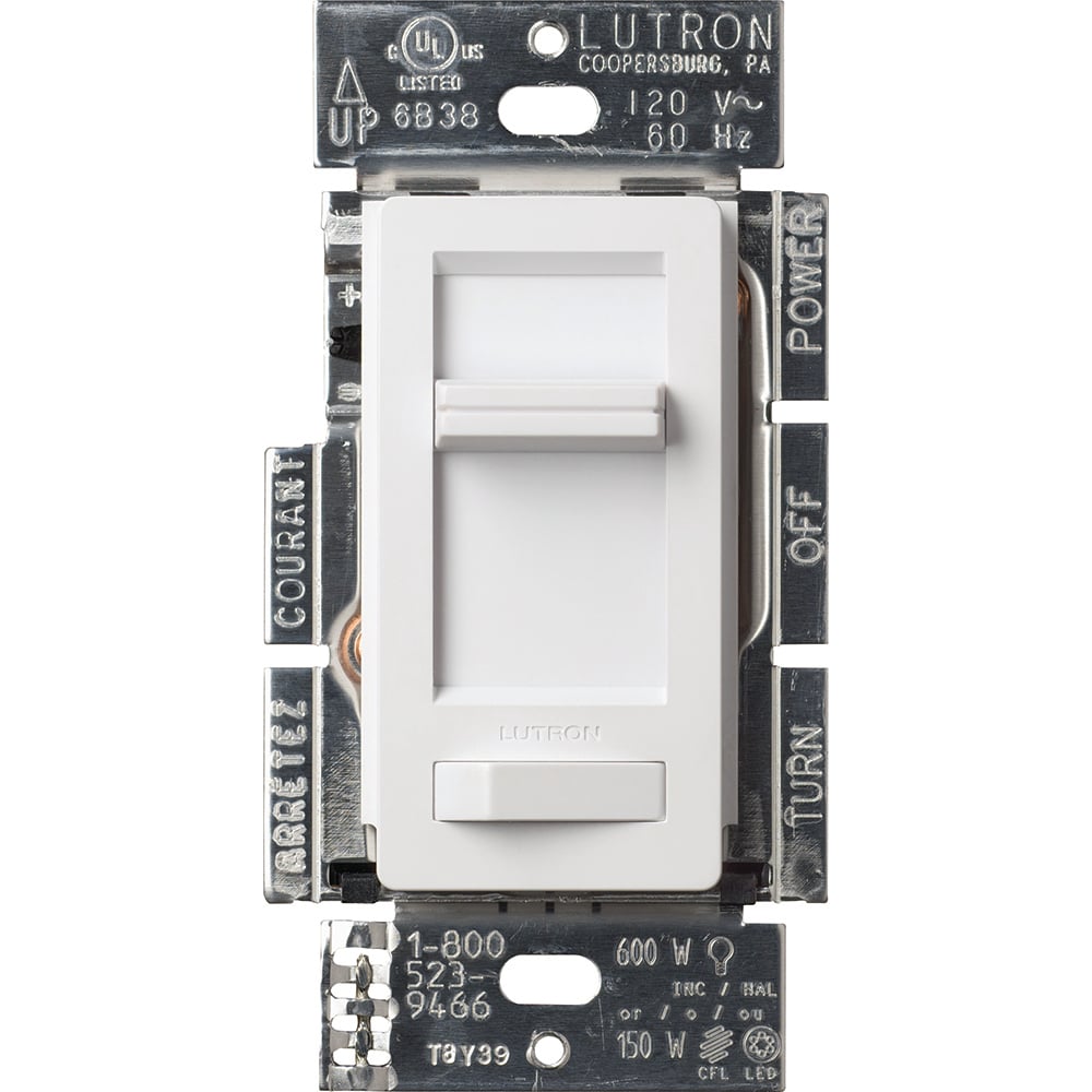 LECL-153PH-WH Lumea LED+ Dimmer Switch, No Neutral Required, 150W LED or 600W Incandescent/Halogen, 120V, 1 Pole/3-Way, White