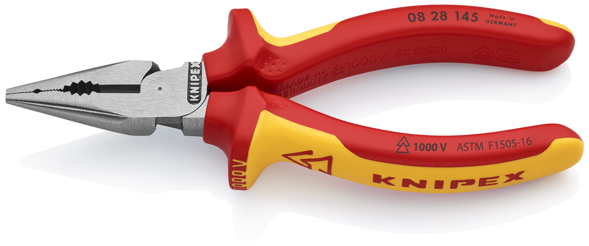 Needle-Nose Combination Pliers-1000V Insulated, 5 3/4 in., Multi-Component, ASTM, Bulk