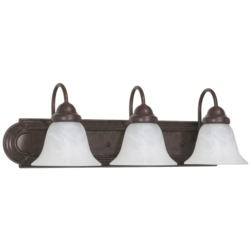 60-325 Ballerina Traditional Vanity Light Fixture, (3) A19 Lamp, 120 V AC, Old Bronze Housing