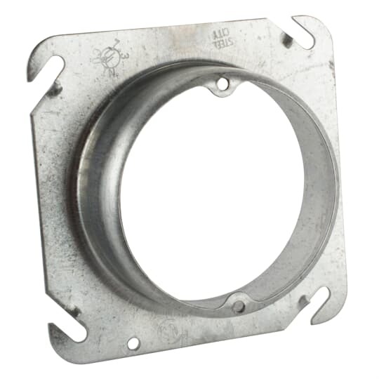 52-C-3-1-1/4 Steel City Outlet Box Cover, 4 in L x 4 in W, Blank Cover, Steel