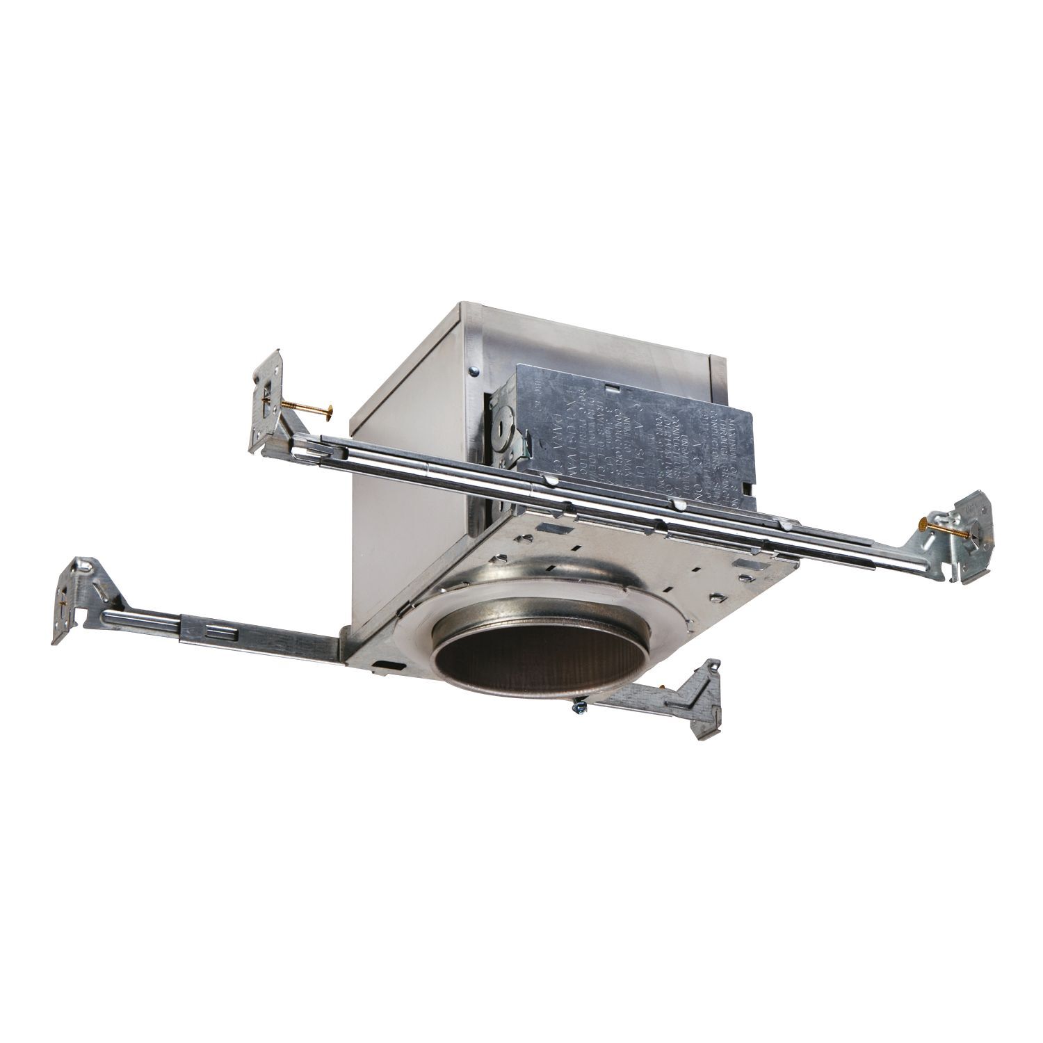 E4ICATSB Halo E4 Series New Construction Recessed Lighting Housing, Incandescent Lamp, Insulated Insulation, 120 V AC, 4-1/2 in Ceiling Opening, Die Cast Aluminum Housing
